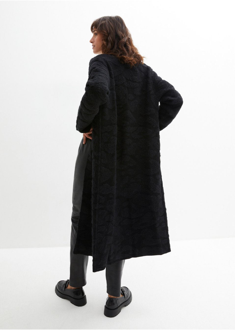 Manteau en maille avec teneur en laine
