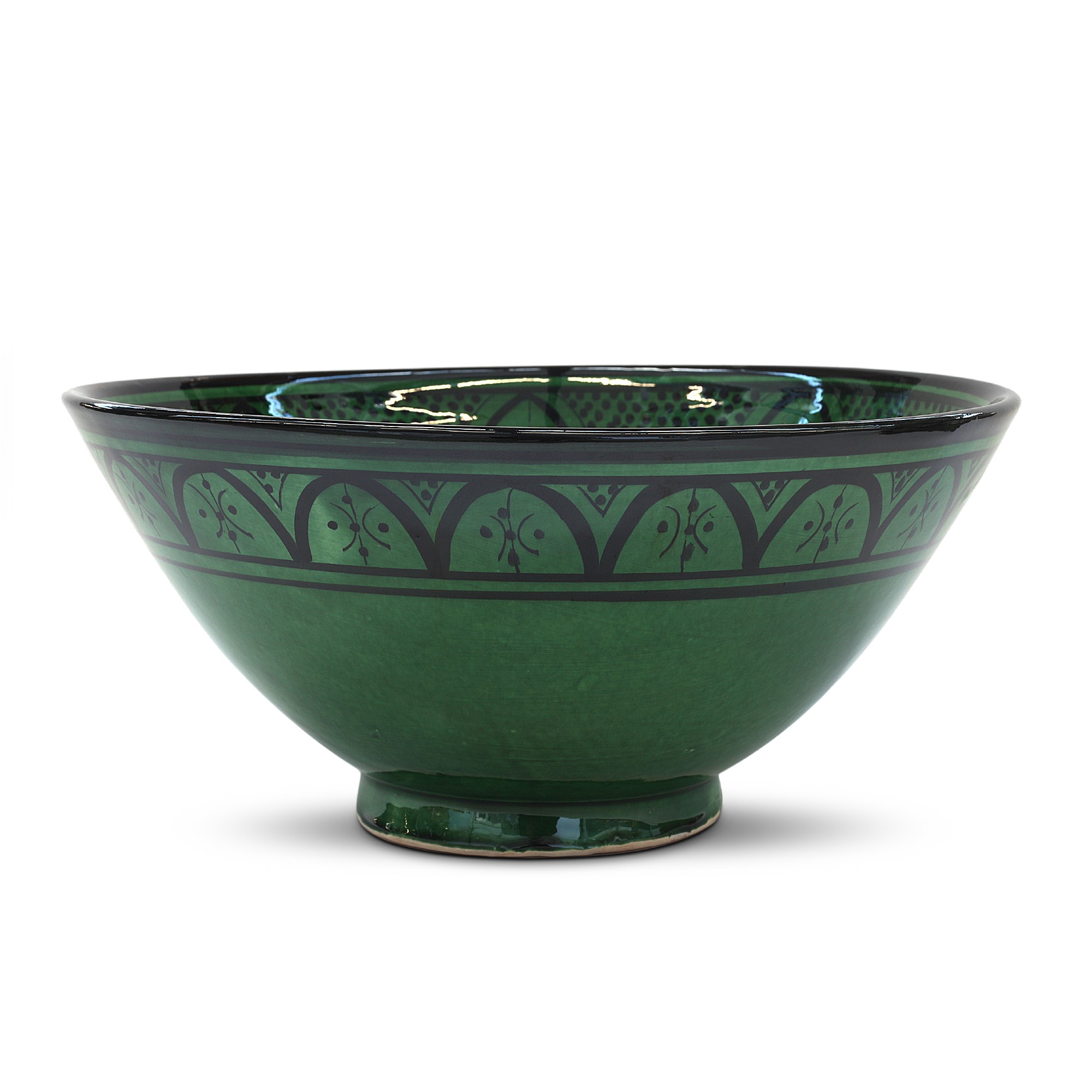 Zierschale 'Bowl', grün, Ø 30 cm, H 12 cm von fischer's lagerhaus