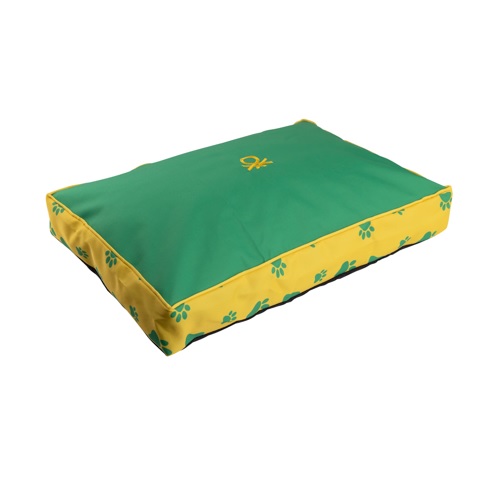 Capa de colchão Benetton com pegadas, Verde/Amarelo, G: 80*65 cm
