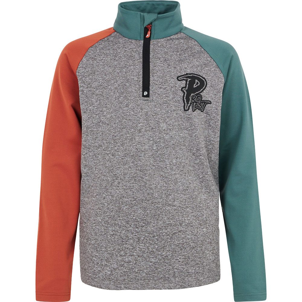 Protest Valki Jr 1/4 Zip Skipullover Jungen dark grey melee