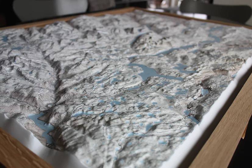 Ekte Kart Jotunheimen 3D