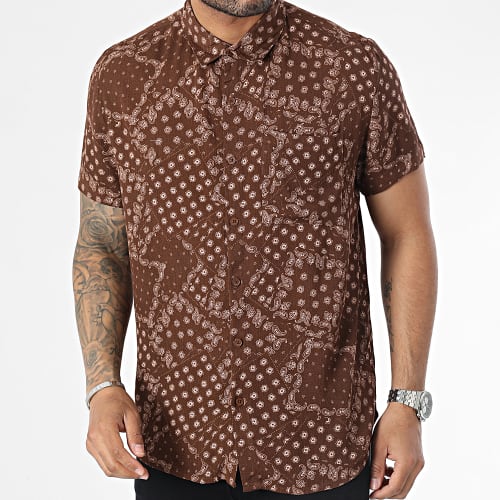 Chemise Manches Courtes Marron