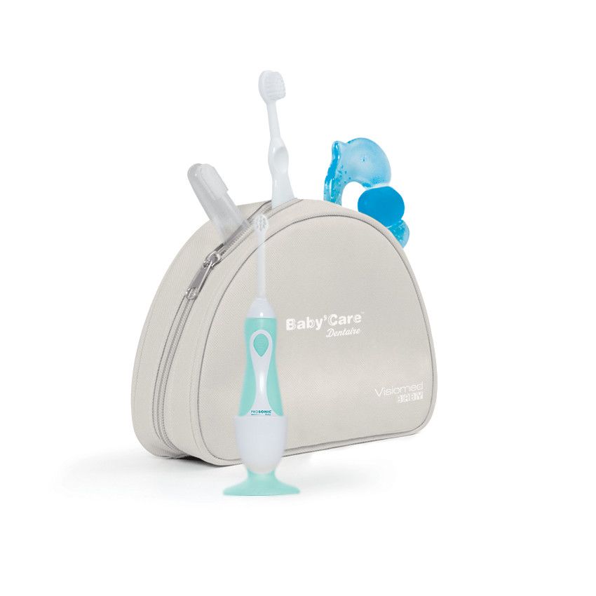 Trousse dentaire Baby Care 4 accessoires - Gris - Doré