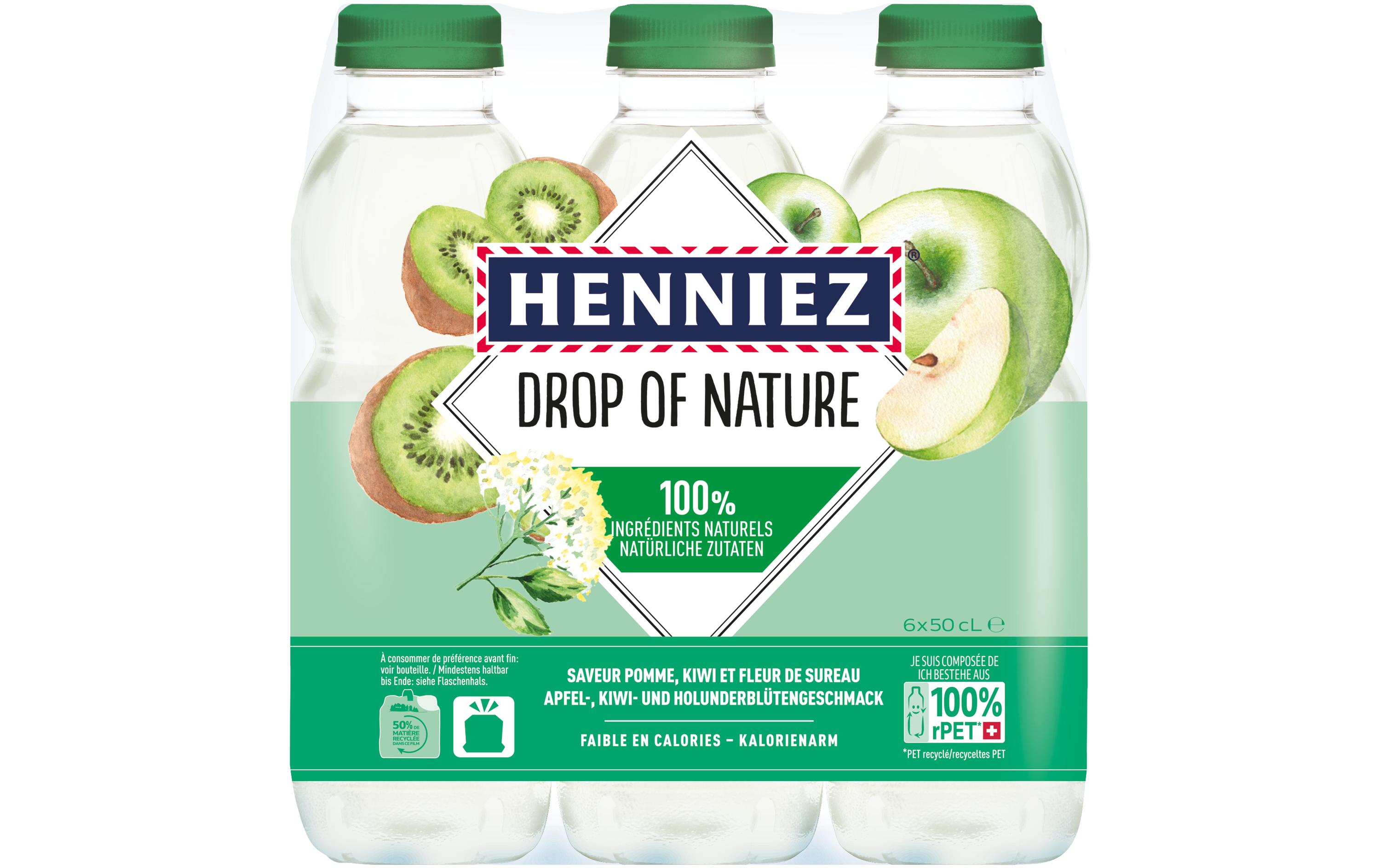 Drop of Nature Apfel, Kiwi & Holunderblüte 6 x 0.5 lAromatisiertes Getränk aus natürlichem Mineralwasser