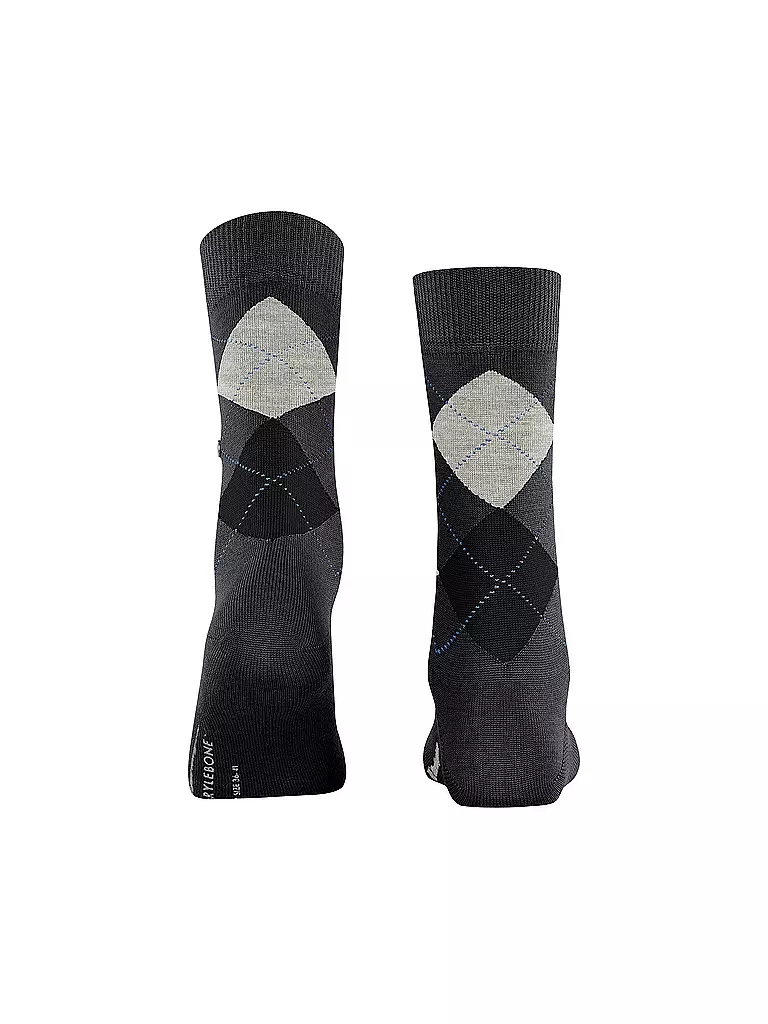 BURLINGTON Damen Socken MARYLEBONE 36-41 asphalt mel grau