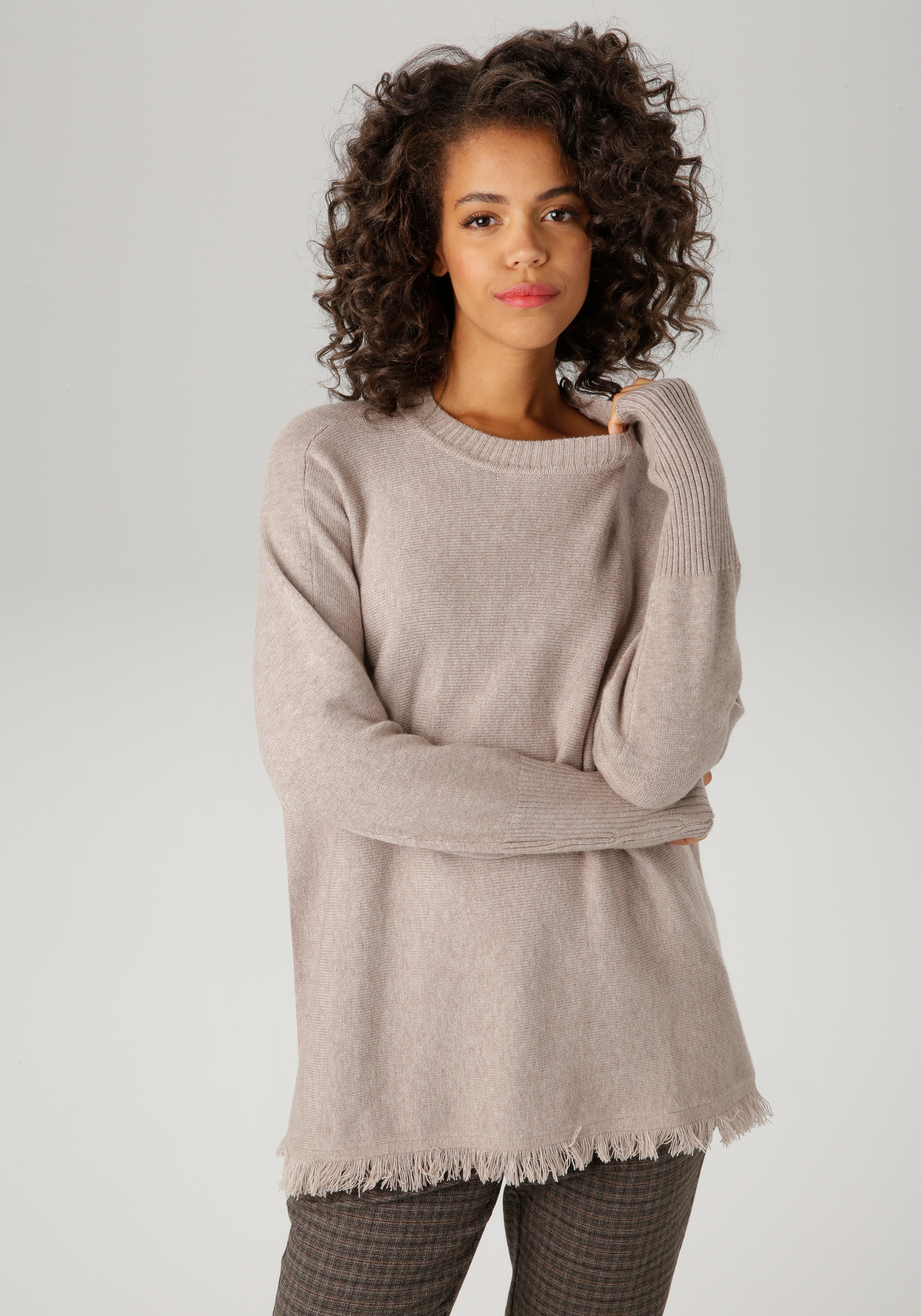 Aniston CASUAL Strickpullover , mit eingestricktem Stern im Rücken - NEUE KOLLEKTION