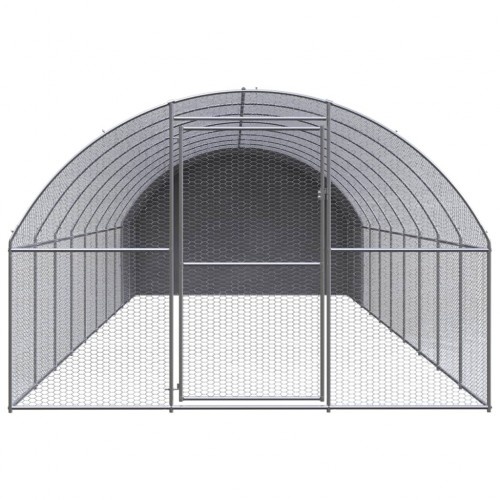 galinheiro externo vidaXL Silver