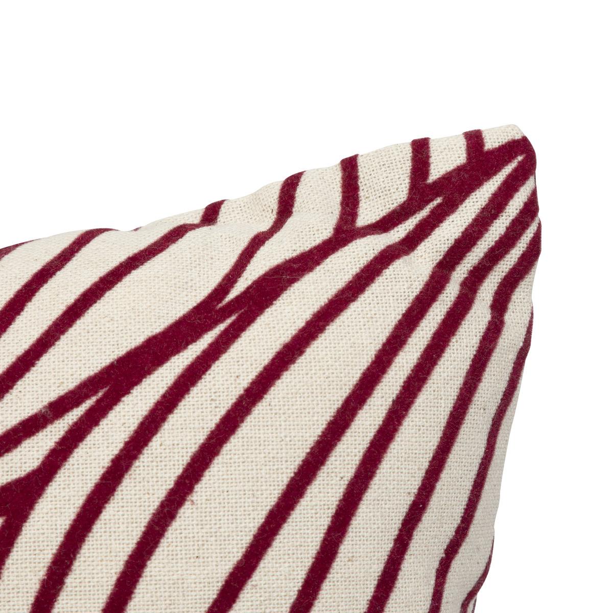COUSSIN COTON FLOQUE AUTOMNE RUBIS 30X50CM