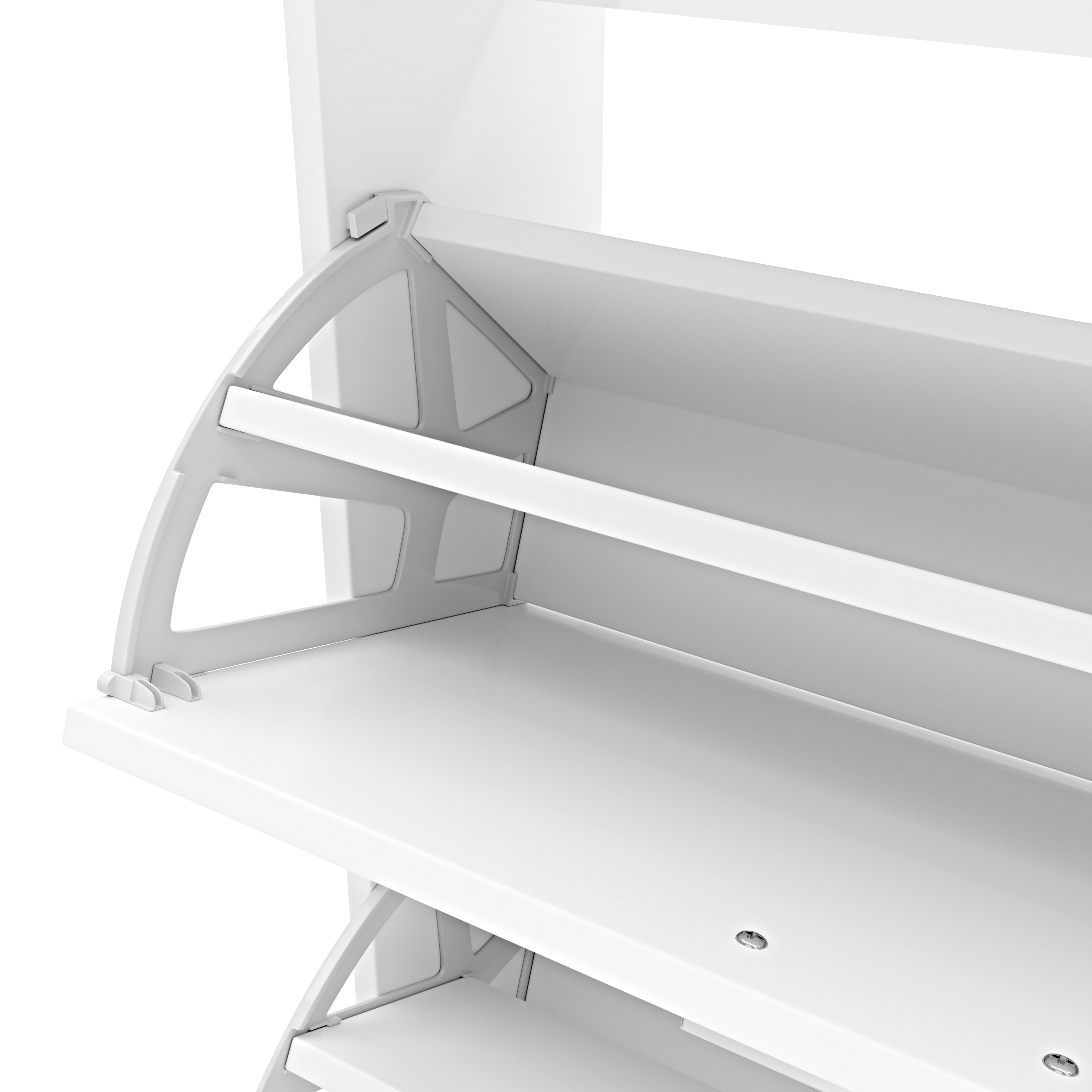 Schuhschrank 59 x 169 cm weiss