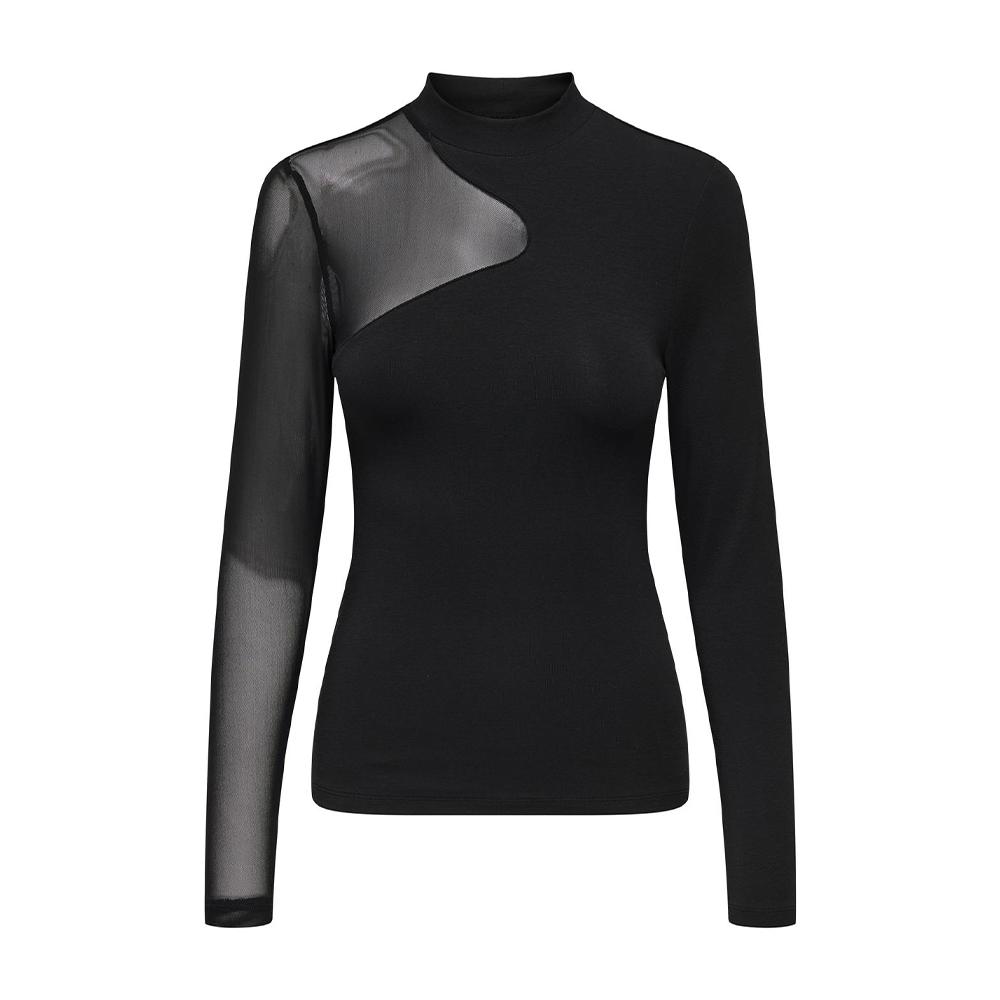 Only T-Shirt Noir Femme Only Mesh Mix