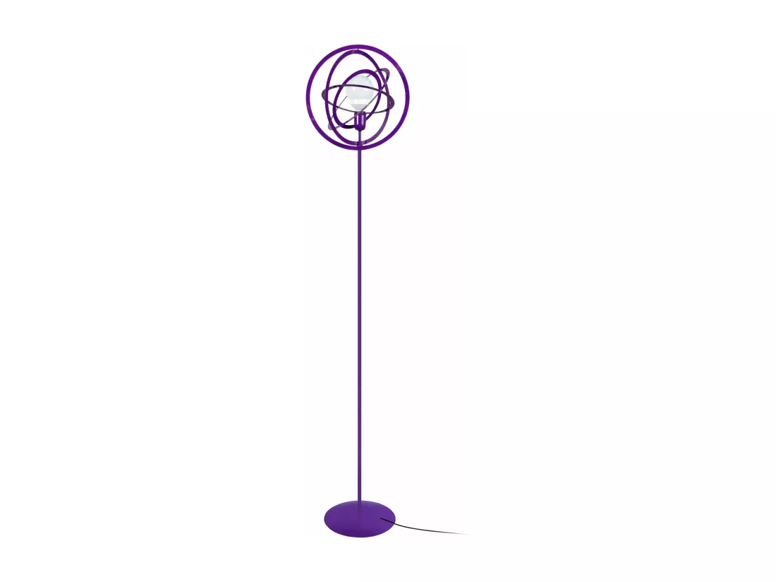 Lampadaire métal violet 175 cm.