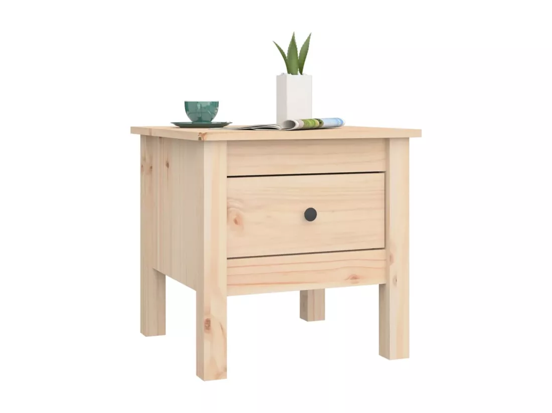 Table d'appoint 40x40x39 cm Bois massif de pin