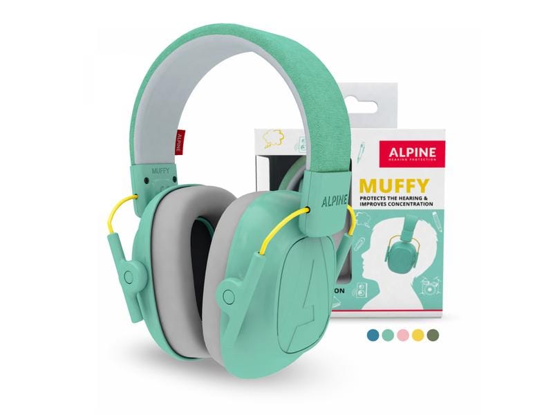 Alpine Gehörschutz Muffy Kids Mint Hochwertige Kapselgehörschützer für Kinder