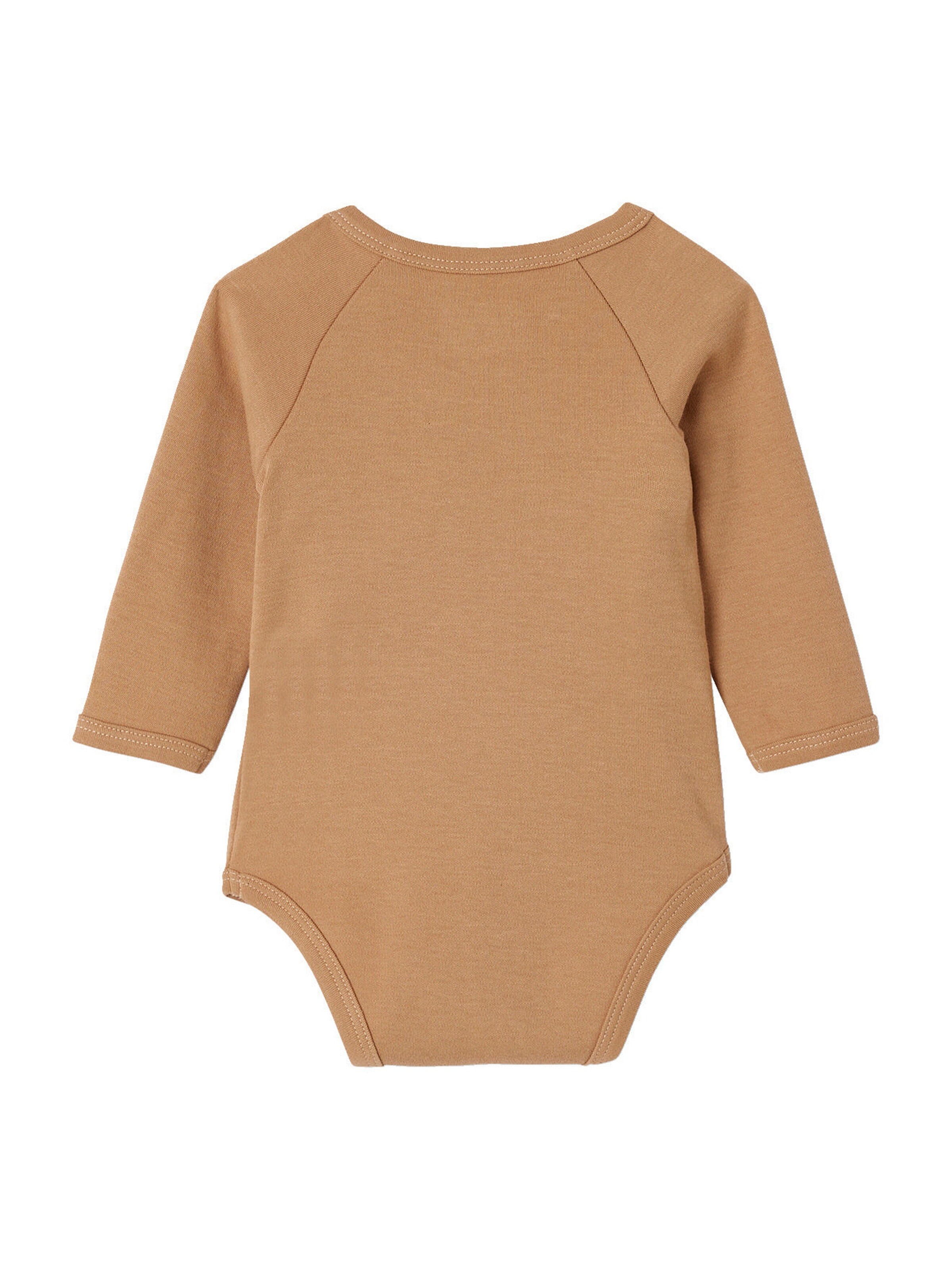 Vertbaudet Bio-Kollektion: 2er-Pack Baby Wickelbodys mit langen Ärmeln cappuccino