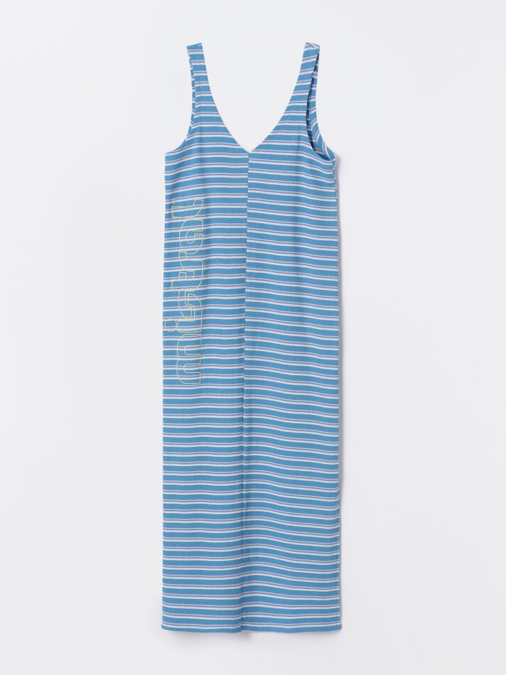 Vestido listrado Mistral x Lefties - Azul Médio