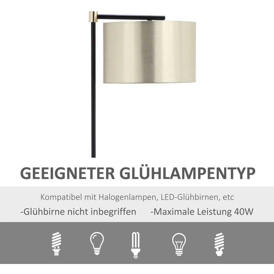 HOMCOM Stehleuchte mit Hängeoptik bunt