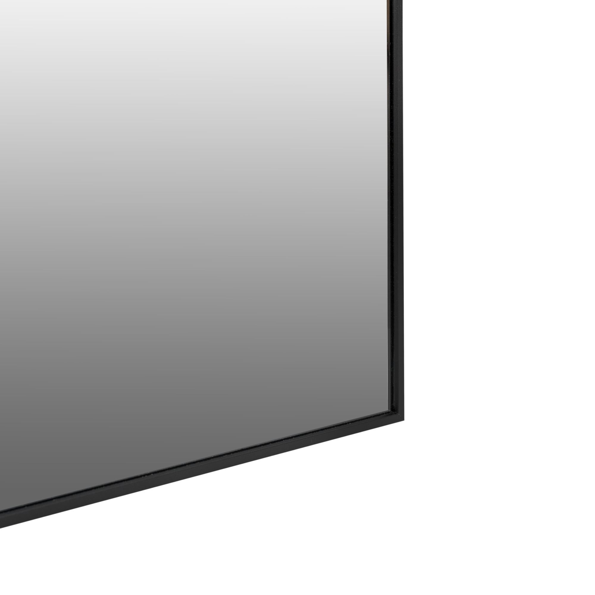 Passpiegel arched 50x150 - zwart