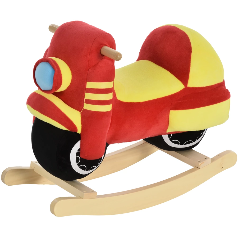 HOMCOM Kinder Schaukelwippe als Motorrad rot, gelb