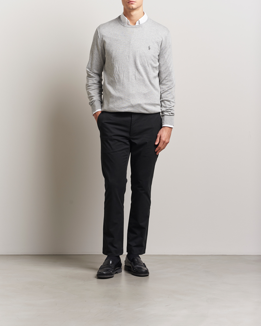 Polo Ralph Lauren Pima Cotton Crew Neck Pullover Andover Heather