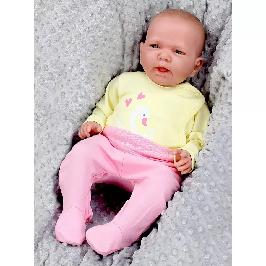 TupTam Baby Langarm Wickelbody im 5er Set gelbweiß