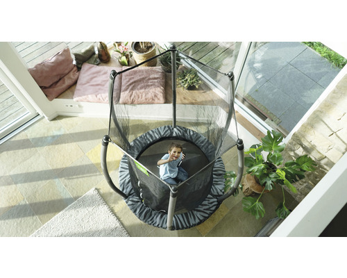 EXIT Tiggy junior trampoline met veiligheidsnet Ø 140 cm grijs