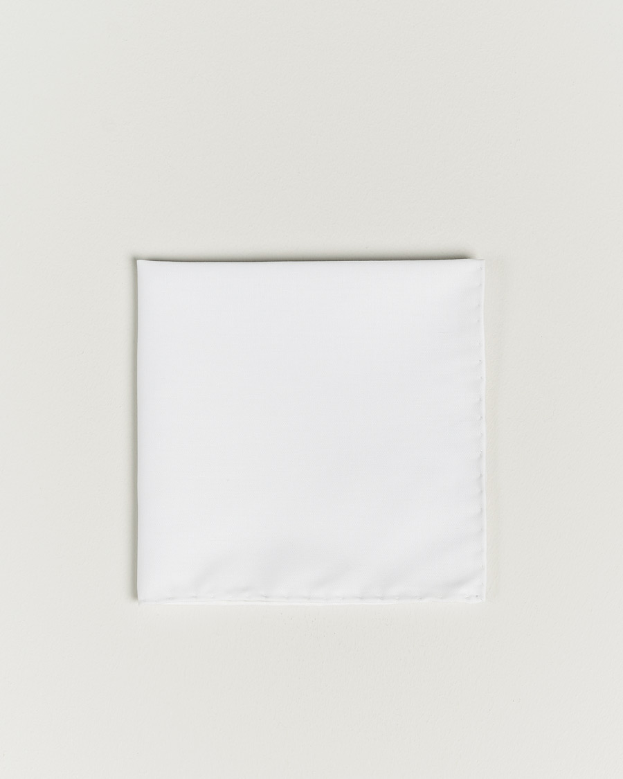 Eton Signature Twill Pocket Square White