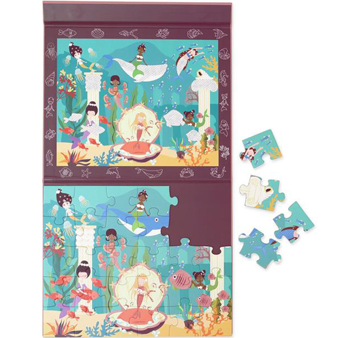 Scratch europe magnetisch puzzelboek zeemeermin - 30st