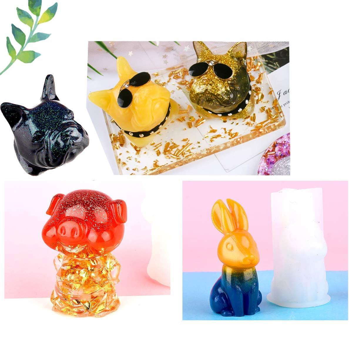 (20-tlg. Set) Silikon Animal Form DIY Wachs Kerzen Giessen - Tiere