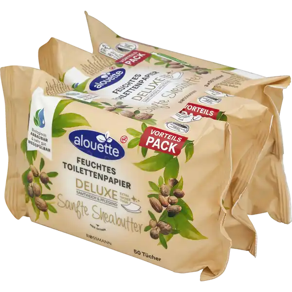 Deluxe feuchte Toilettentücher mit Sheabutter Duft