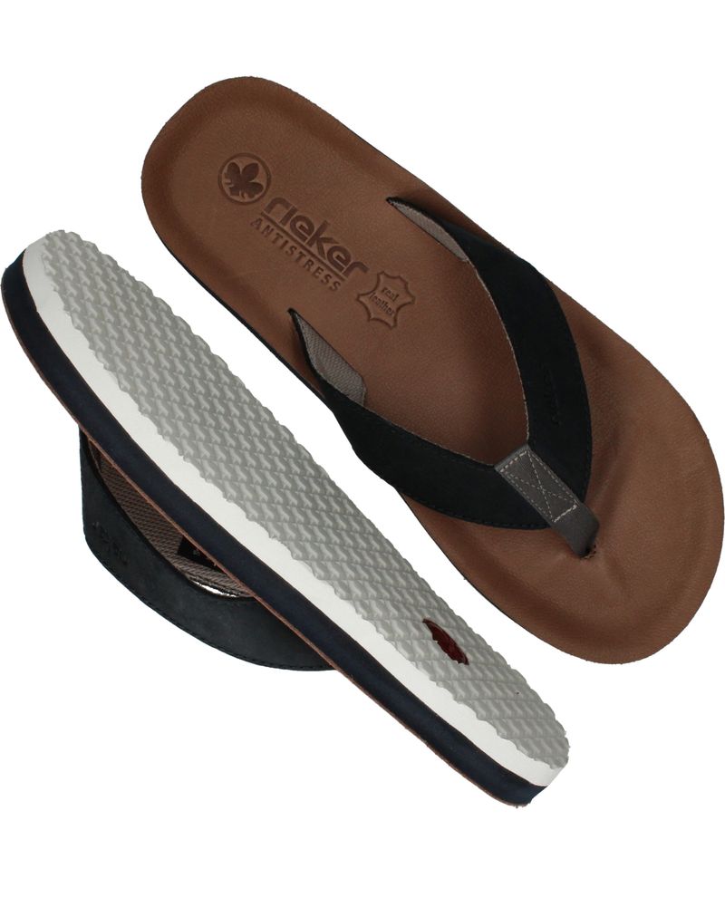 Rieker Slippers Blauw Heren