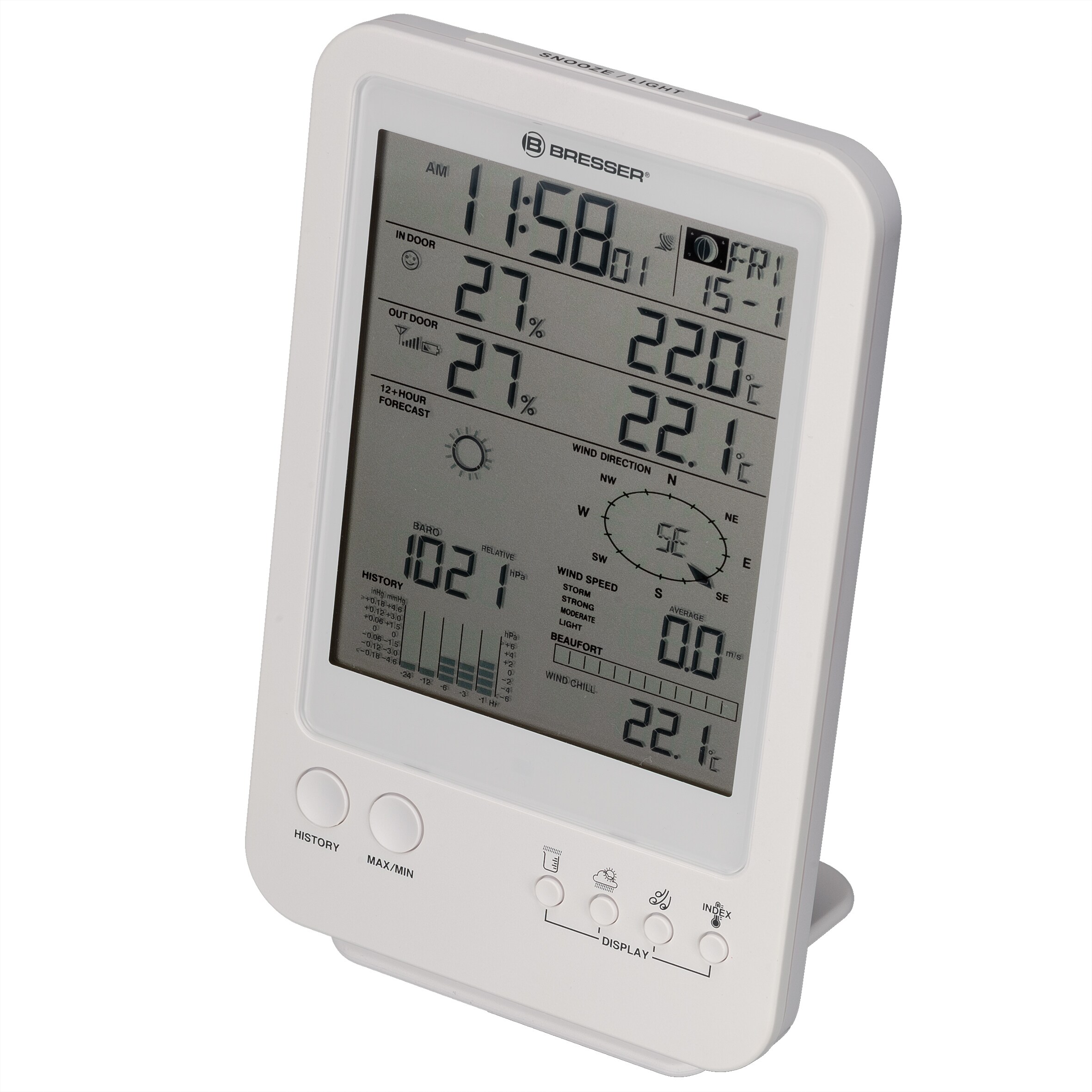 BRESSER 5-in-1-Wetterstation weiß