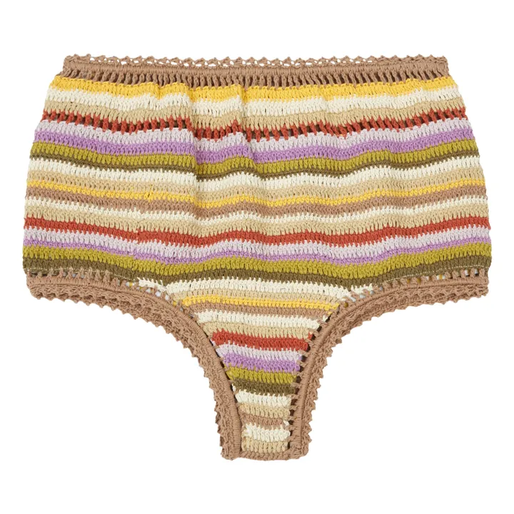 She Made Me Bas de Maillot Taille Haute Rahi Crochet | Taupe