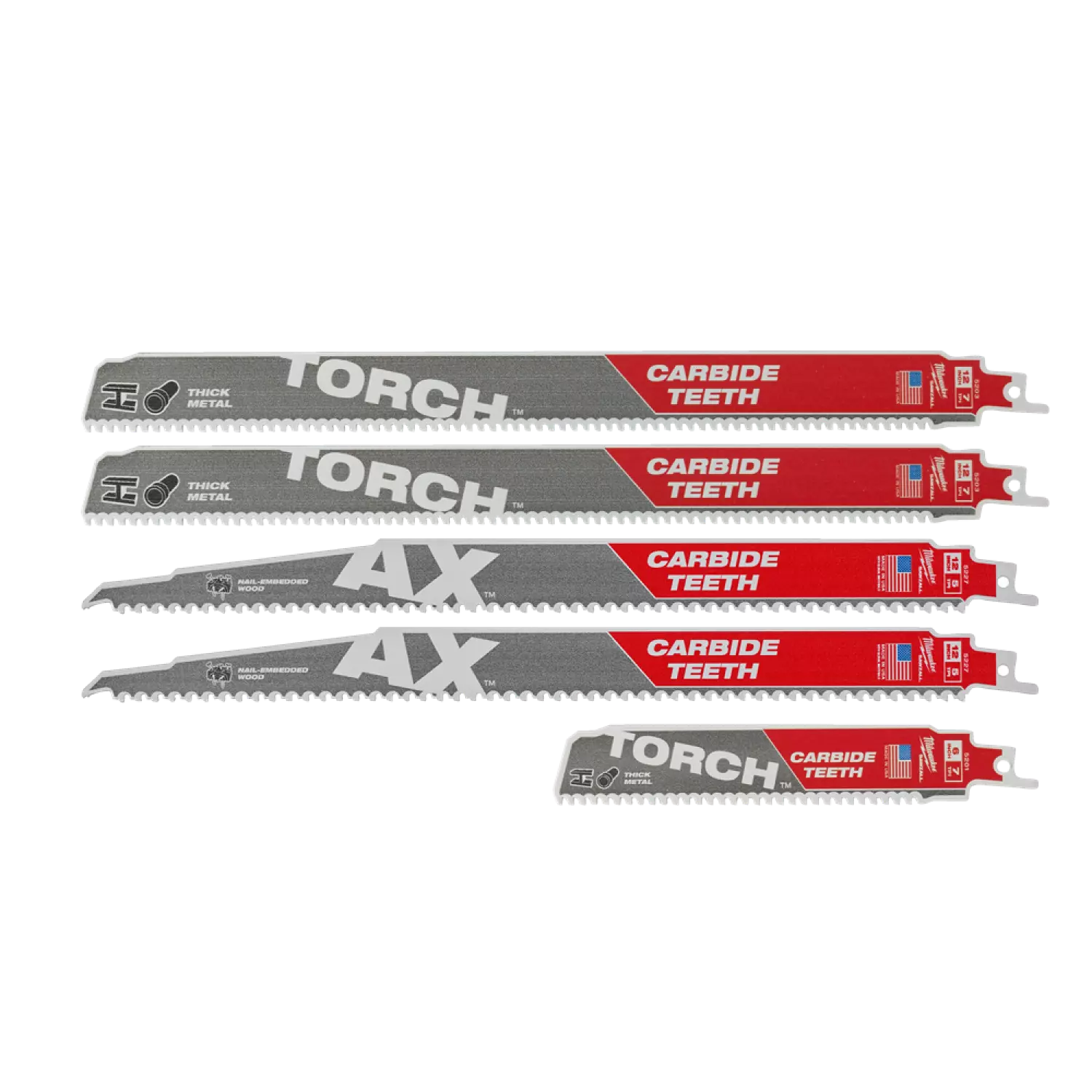 Milwaukee 49222206 5-delige Gemengde reciprozaagbladenset - Sawzall