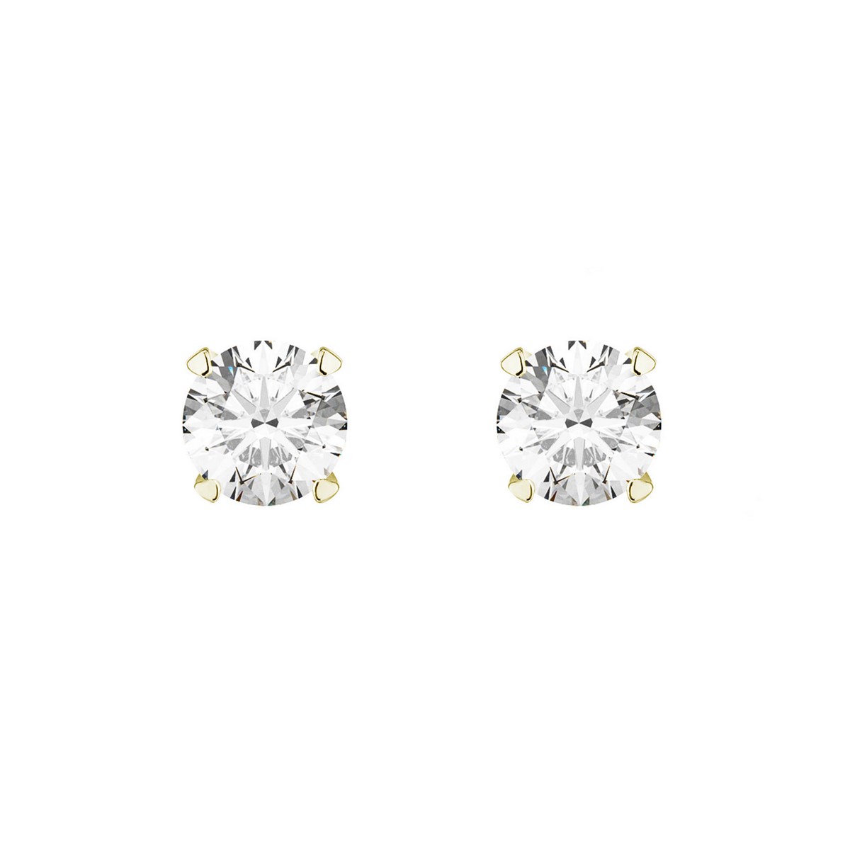 Boucles d'oreilles plaquées or 4mm