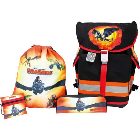 Stylex Schulrucksackset Dreamworks Dragons 4-teilig