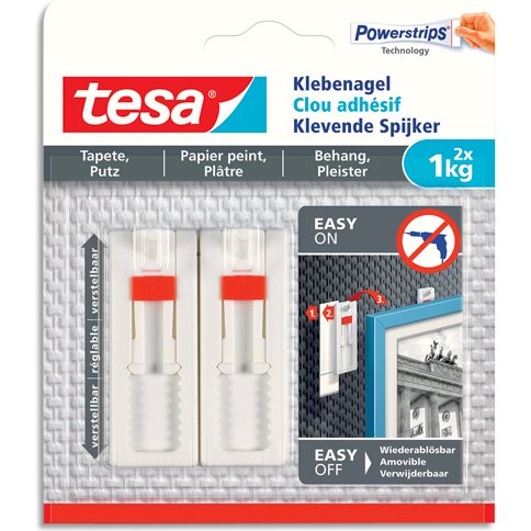 Powerstrips Clou adhésif pour papier peint et plâtre