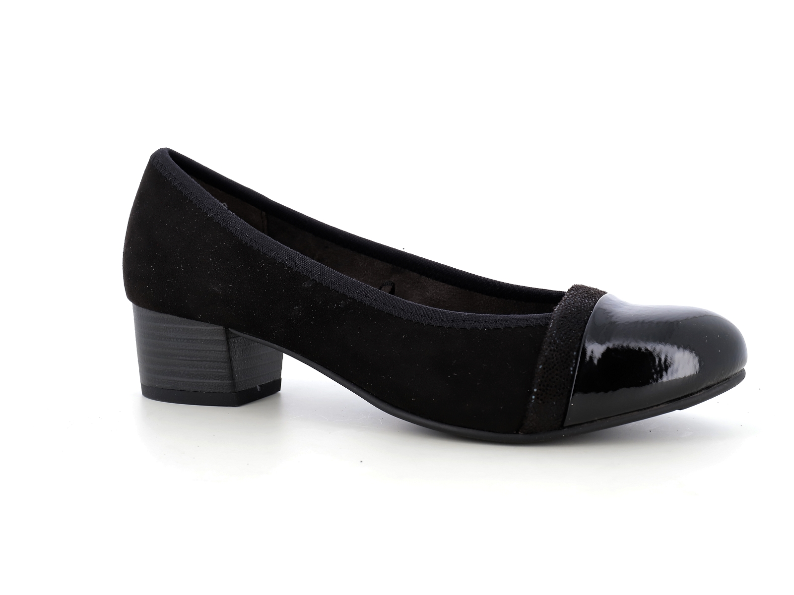 Jana  shoes-22366 Matières combinées Noir