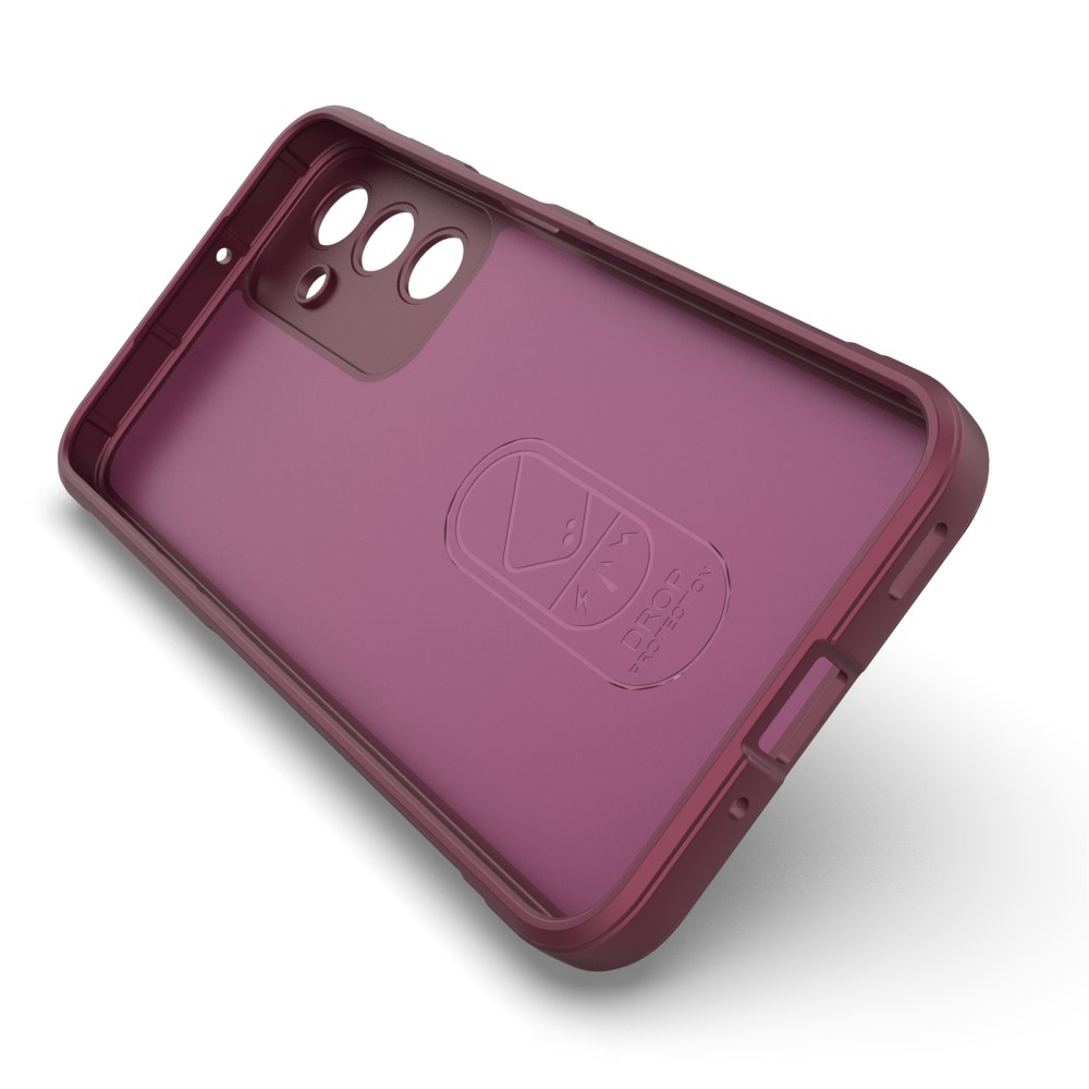 Samsung Galaxy A56 Outdoor Gummi Schutzhülle Anti-Drop - Dunkelrot