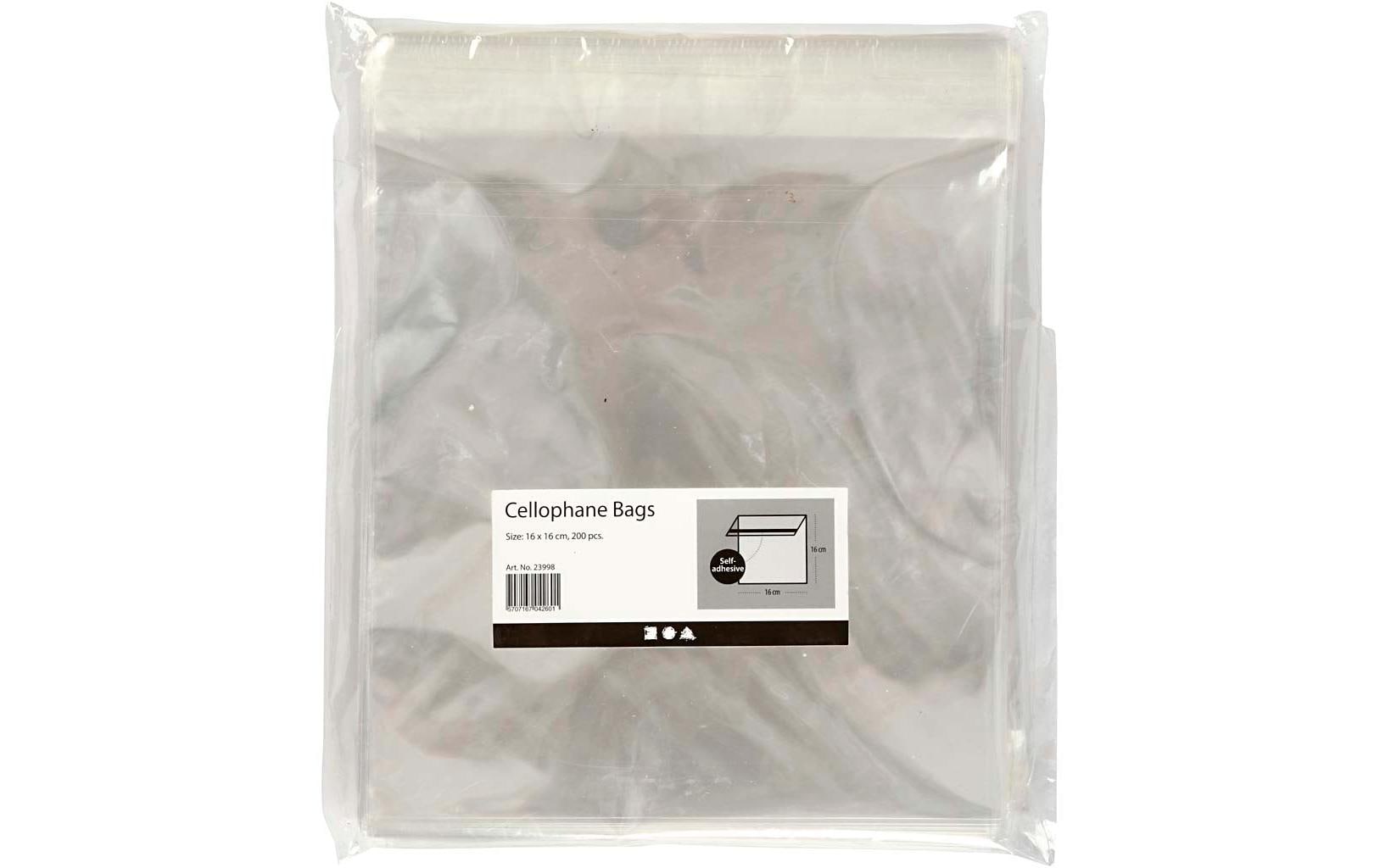 Cellophanhüllen, transparent, 200 StückTransparente Cellophanhüllen