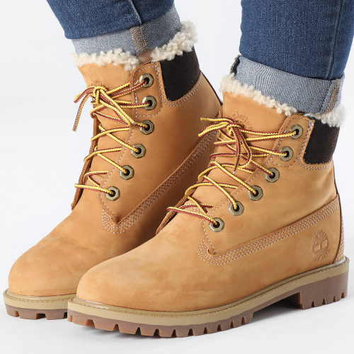 Boots Femme 6 Inch Premium Waterproof Shearlingboot A1BEI Wheat Nubuck