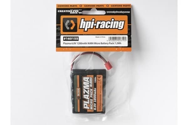 Plazma 6.0V 1200mAh NiMH Micro RS4 Battery Pack