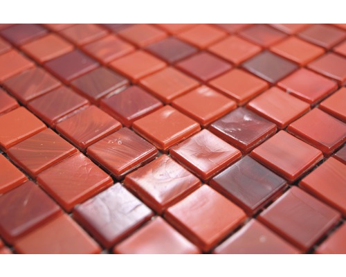 Glasmozaïek GM MRIJ 300 vierkant 29,5x29,5 cm glas rood