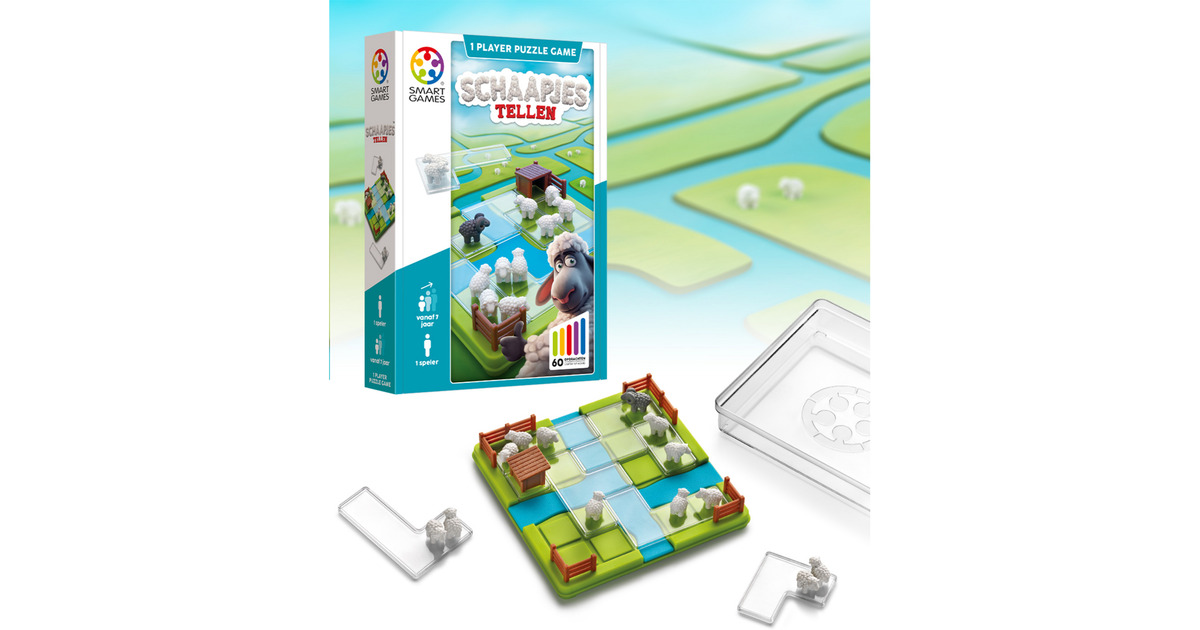 SmartGamesSchaapjes tellen Denkspel  (Nederlands, 1 speler, Vanaf 7 jaar, 60 opdrachten)