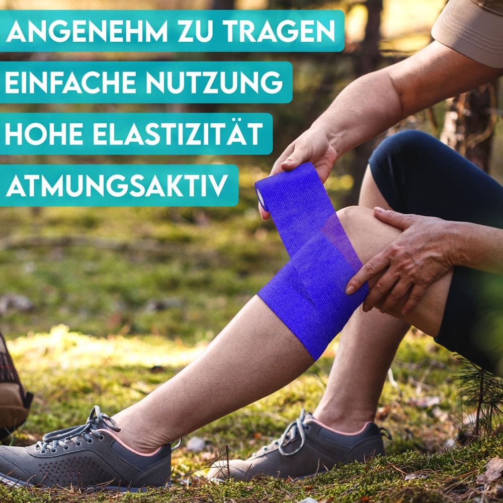 HUND IST KÖNIG® Verband selbstklebend, Fixierbinde 12x4,7m Selbstklebende Bandage für Mensch & Tier