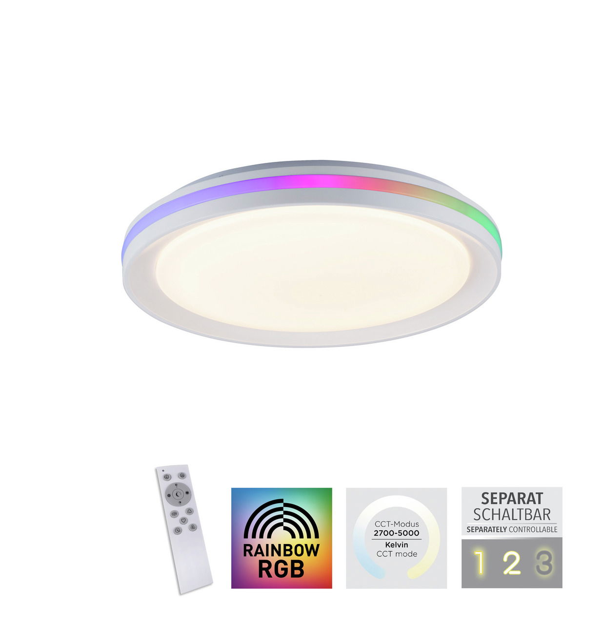 Just Light LED-Deckenleuchte RIBBON