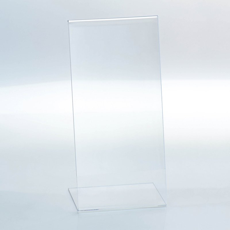 Présentoir de table, Porte-visuel, incliné 1/3 de A4 transparent