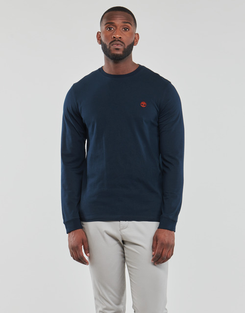 Timberland - LS DUNSTAN RIVER JERSEY CREW TEE - Marine