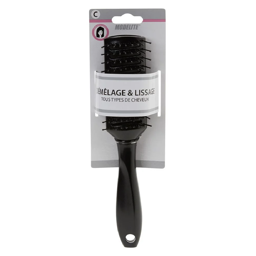 Brosse tunnel multi-usages picots perlés pvc noir