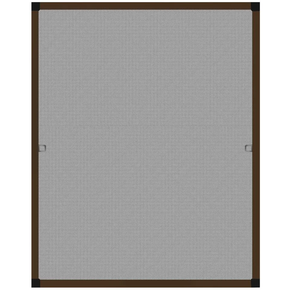 tectake Vliegenhor voor raamkozijnen - 100 x 120 cm - Bruin