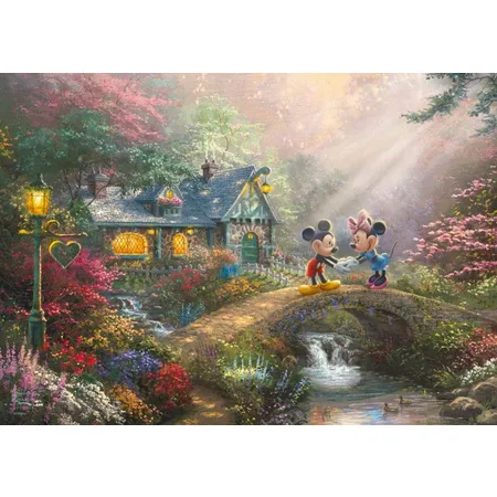 Schmidt Spiele Puzzle - Thomas Kinkade Puzzle - Disney, Mickey & Minnie, 500 Teile